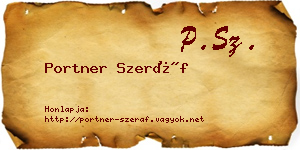 Portner Szeráf névjegykártya